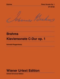 Brahms: Piano Sonata C Major Opus 1 published by Wiener Urtext